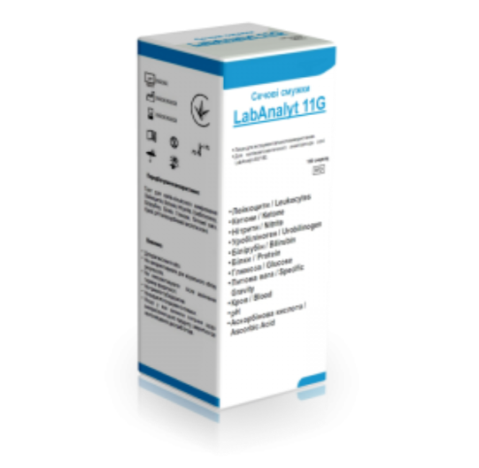 Тест-смужки для аналізу сечі LabAnalyt 11G №100